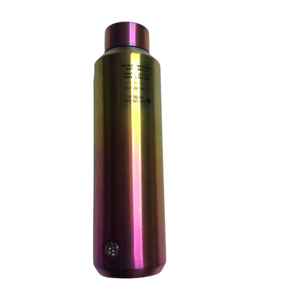 Starbucks Metallic Stainless Steel Water Bottle with Lid Screw Top, Gold Purple